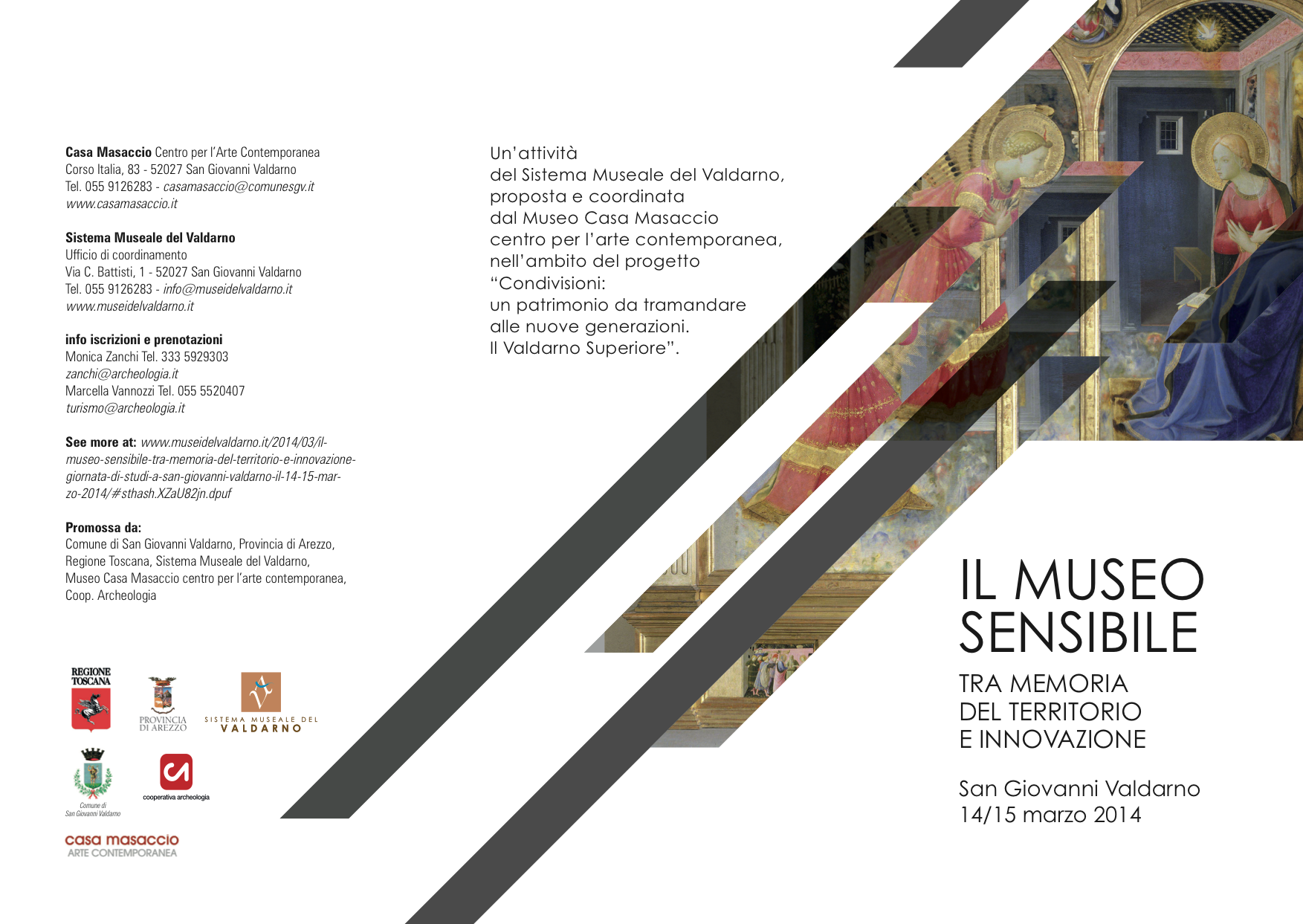 Il museo sensibile. Tra memoria del territorio e innovazione – Giornata di studi a San Giovanni Valdarno il 14 – 15 marzo 2014